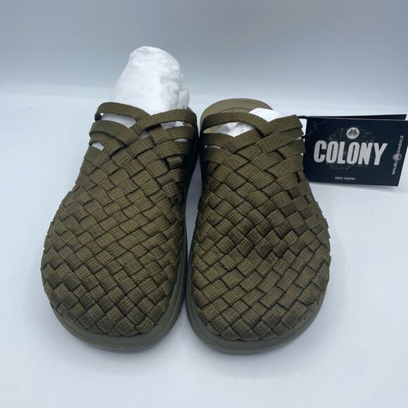 Malibu Sandals Colony Classic Nylon Eva Olive Green Slip On Mens 8 Womens 10 - Picture 5 of 6